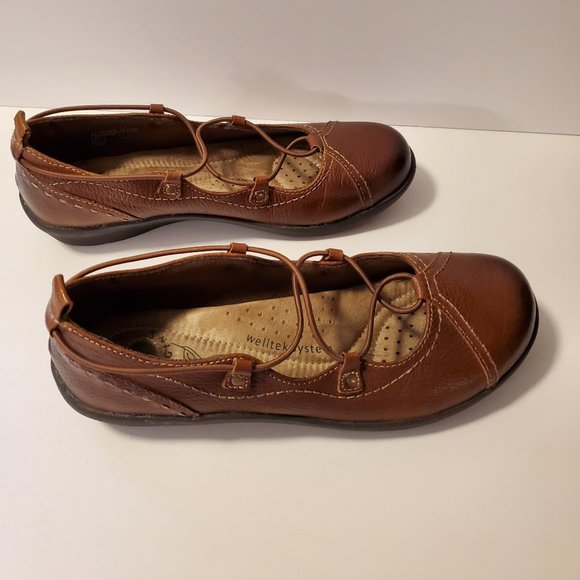 Earth Origins Women's Brown Leather Shoes Size 8M - Picture 2 of 7